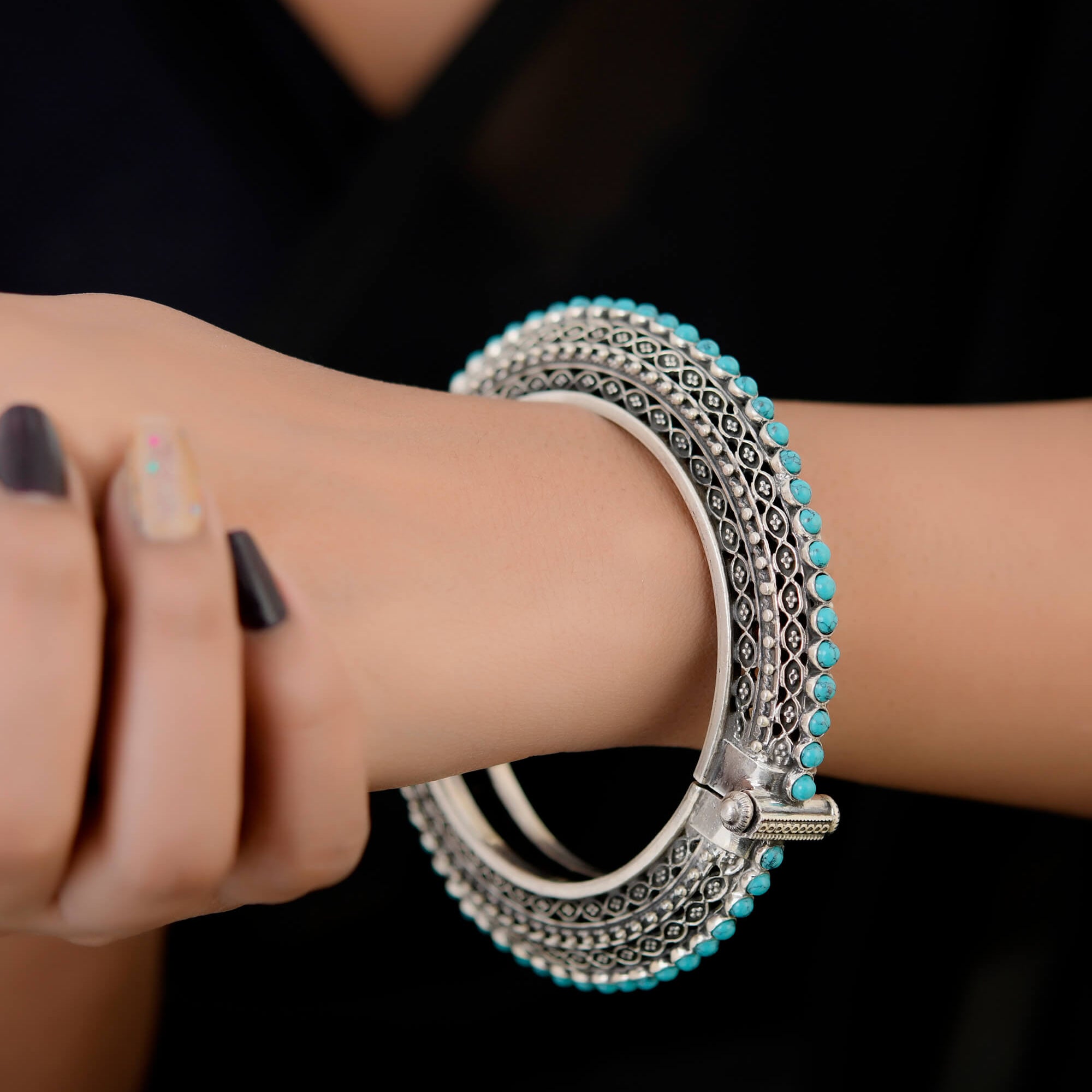 Alankrita Silver Bangle - 925 Silver Jewellery Meera Jaipur