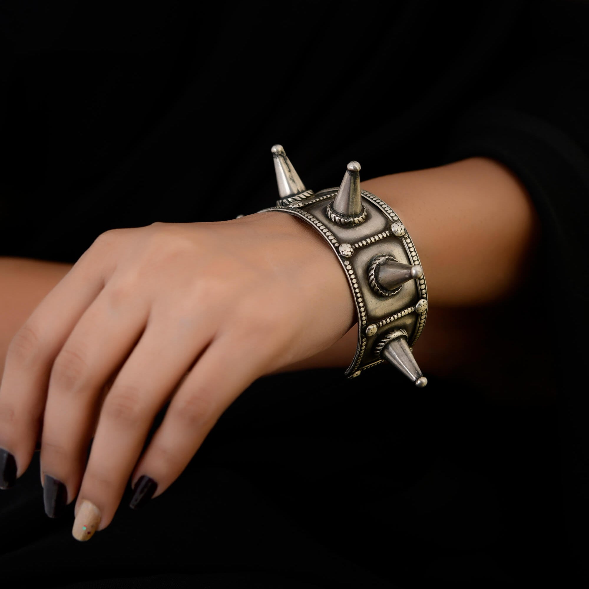 Damini Silver Bangle Cuff - 925 Silver Jewellery Meera Jaipur