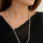 Ridhi Beaded Silver Necklace - 925 Silver Jewellery Meera Jaipur