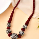 Gomi beads silver necklace - 925 Silver Jewellery Meera Jaipur