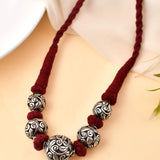Gomi beads silver necklace