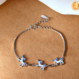 Unicorn baby silver bracelet