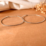 Twist Silver Anklet - 925 Silver Jewellery Meera Jaipur