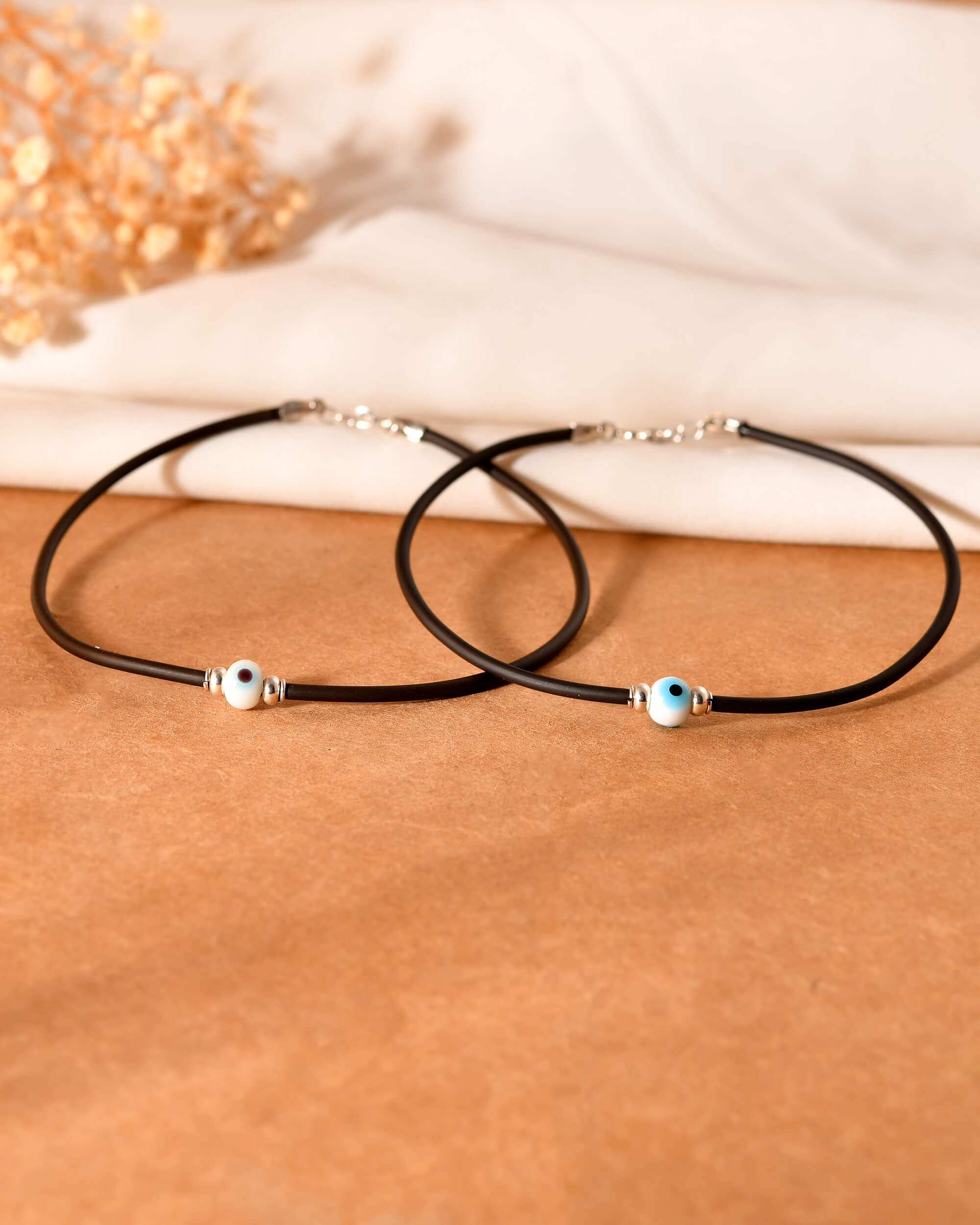 Nazariya Evil Eye Anklet - 925 Silver Jewellery Meera Jaipur