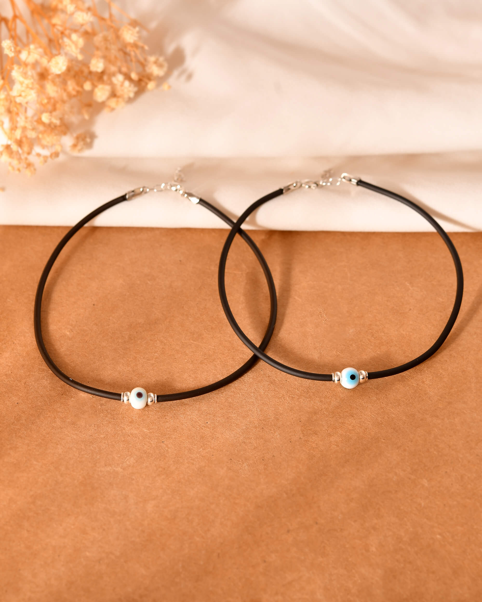 Nazariya Evil Eye Anklet - 925 Silver Jewellery Meera Jaipur