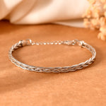 Twisted Pure Silver Bracelet - 925 Silver Jewellery Meera Jaipur