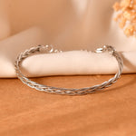 Twisted Pure Silver Bracelet - 925 Silver Jewellery Meera Jaipur