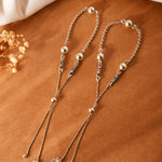 Long Chain Drop Anklet - 925 Silver Jewellery Meera Jaipur