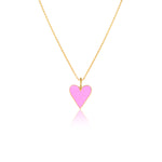 Heart Enamel Necklace - 925 Silver Jewellery Meera Jaipur