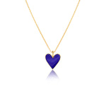 Heart Enamel Necklace - 925 Silver Jewellery Meera Jaipur