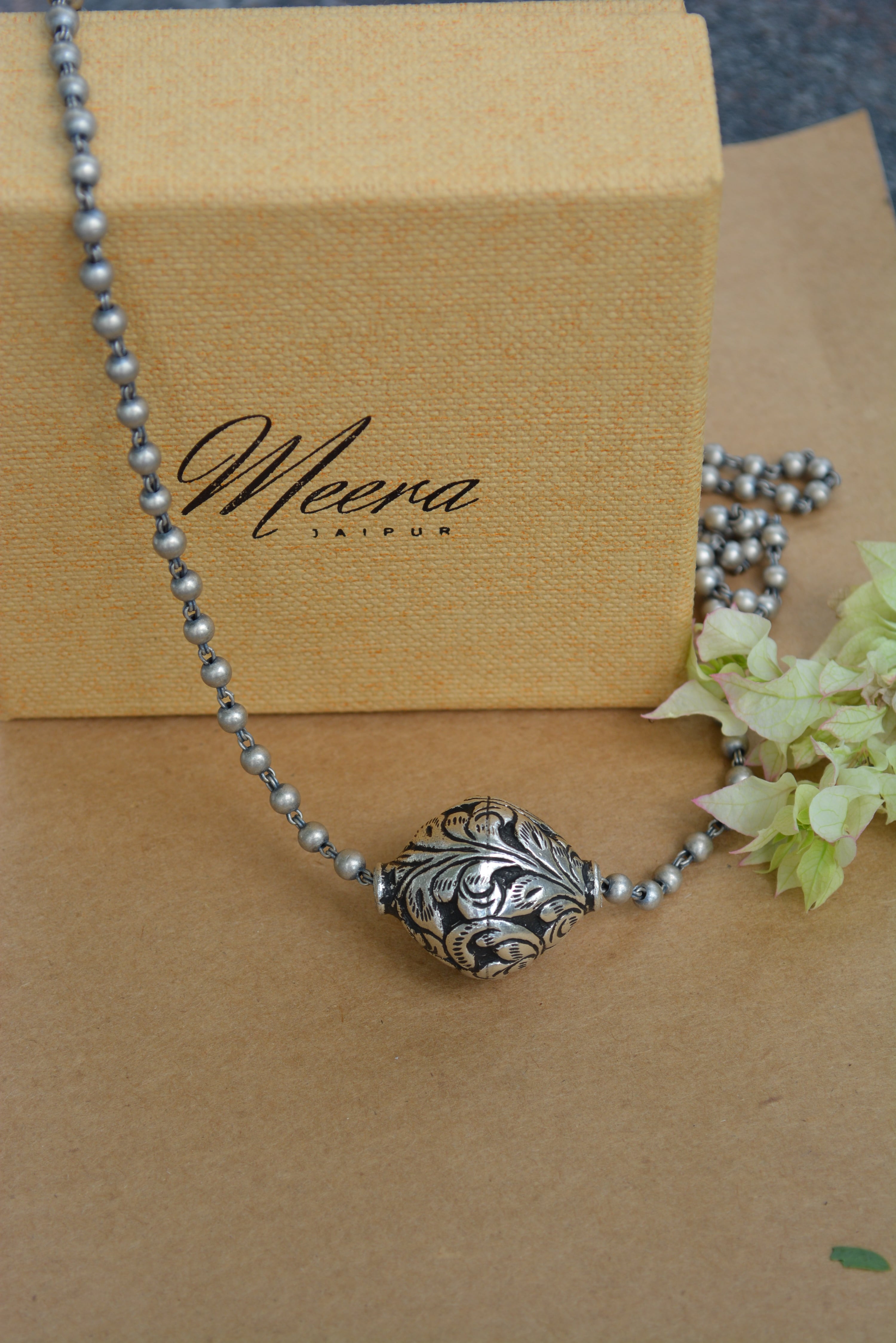 Dhol Sliver Pendant - 925 Silver Jewellery Meera Jaipur