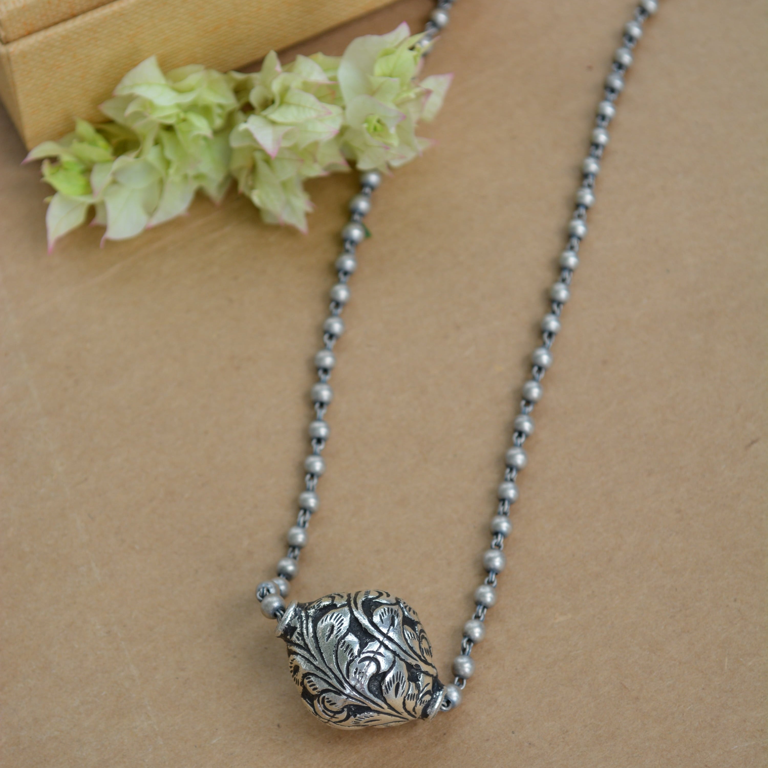 Dhol Sliver Pendant - 925 Silver Jewellery Meera Jaipur