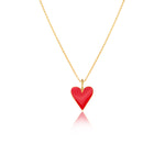Heart Enamel Necklace - 925 Silver Jewellery Meera Jaipur