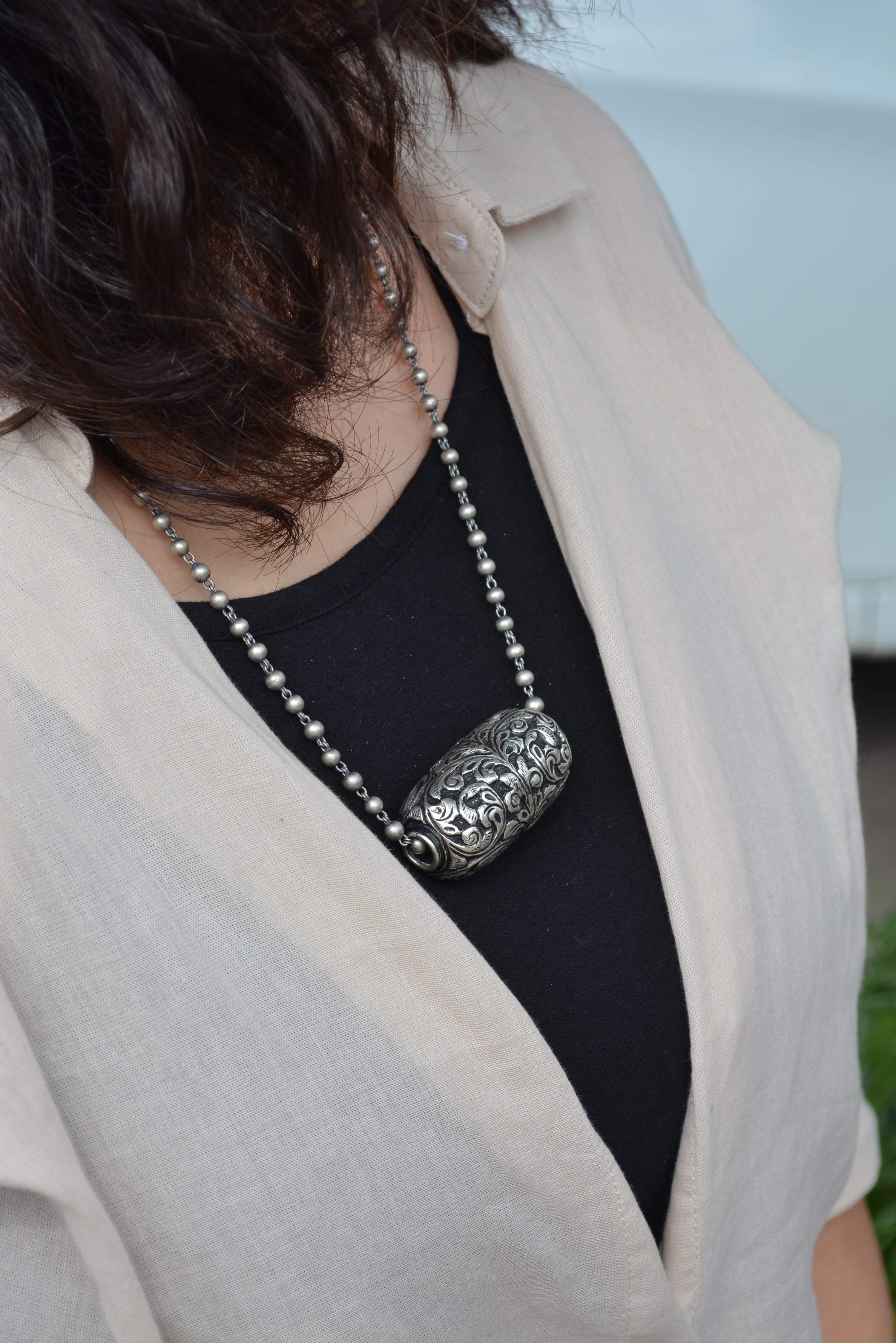Karma Sliver Pendant - 925 Silver Jewellery Meera Jaipur