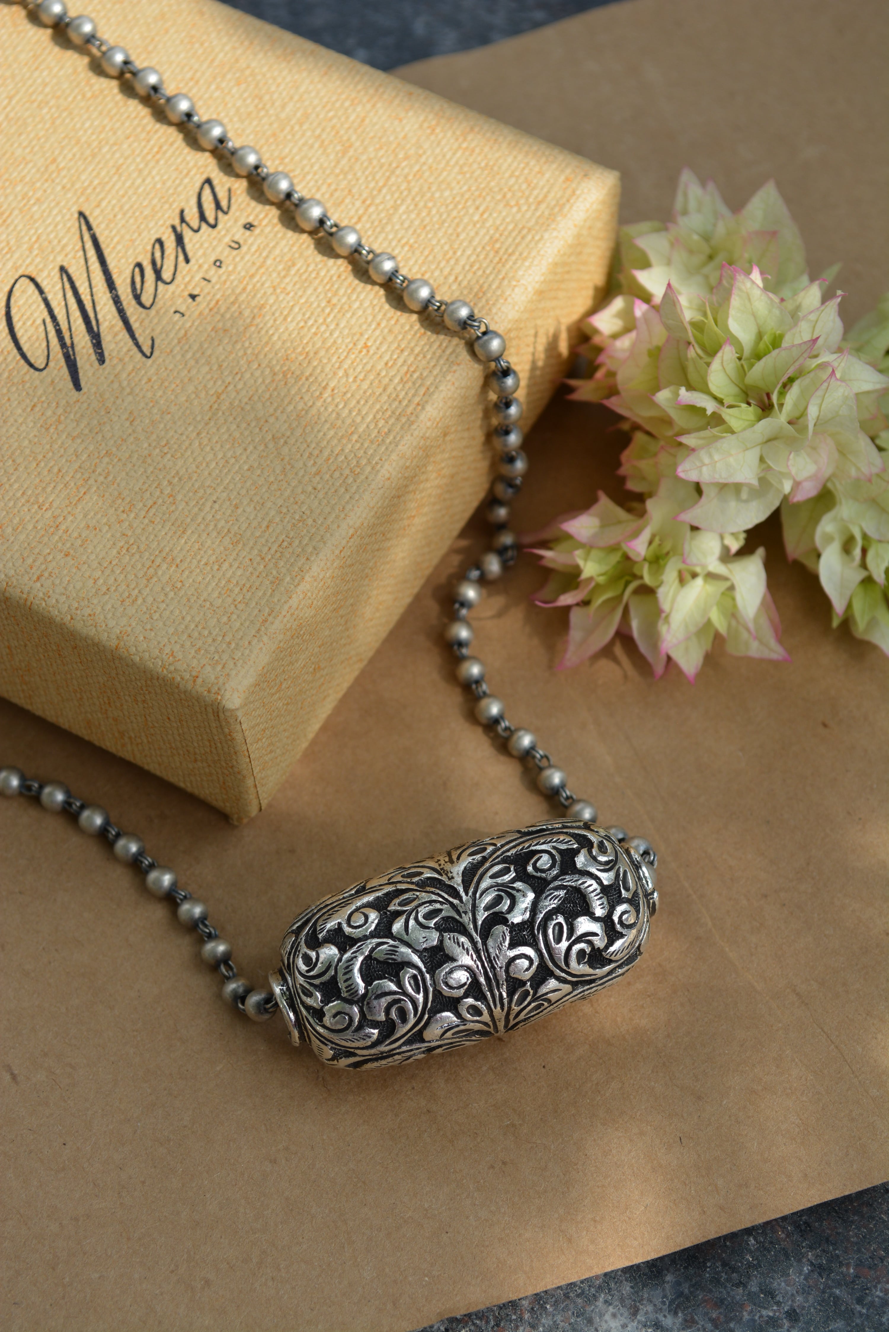 Karma Sliver Pendant - 925 Silver Jewellery Meera Jaipur