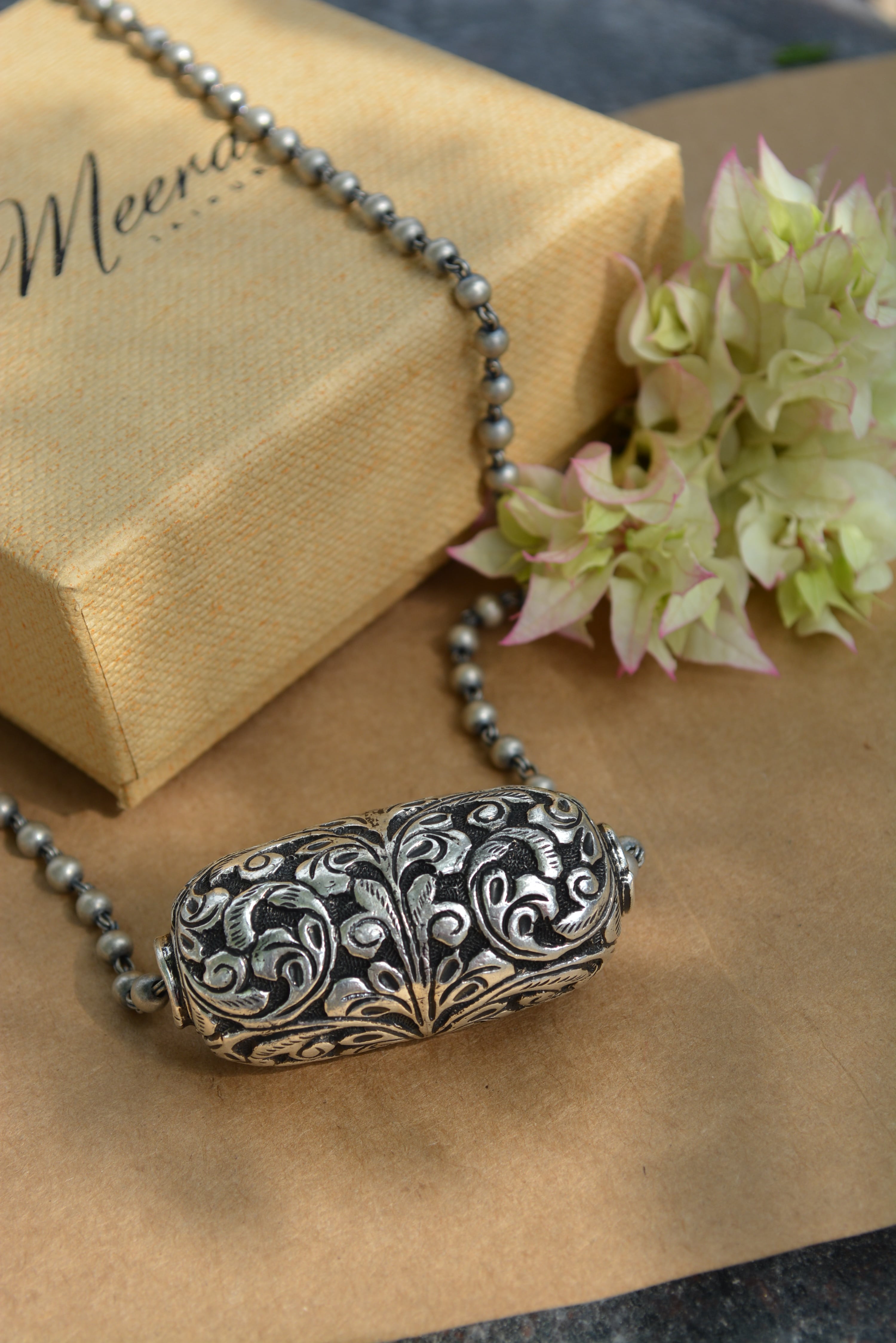 Karma Sliver Pendant - 925 Silver Jewellery Meera Jaipur