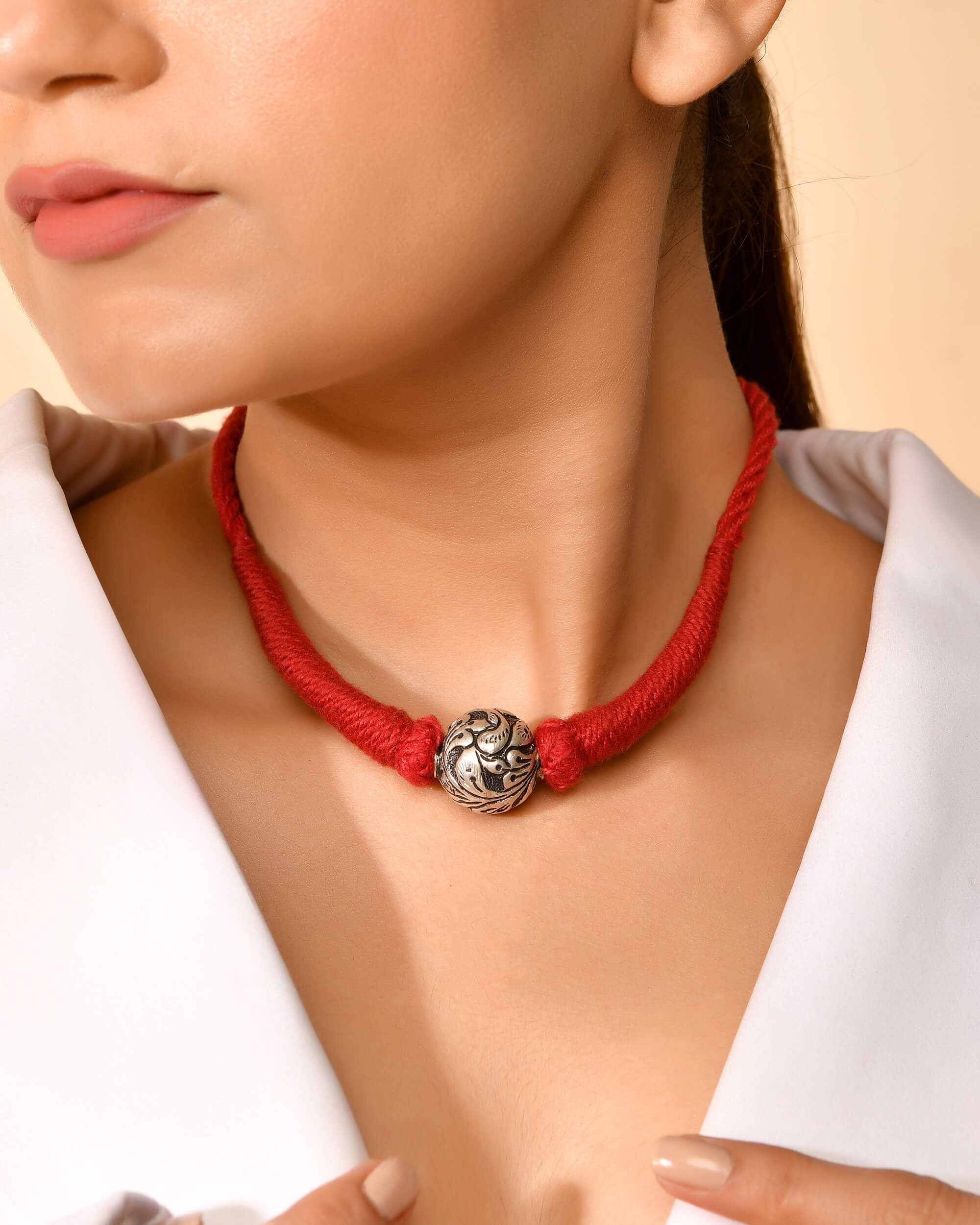 Gomi Silver Necklace - 925 Silver Jewellery Meera Jaipur