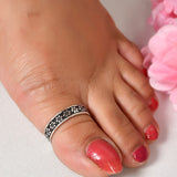 Flower silver Thumb ring