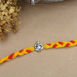 Silver Ganesha Rakhi with moli