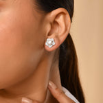 Studs with pearl - 925 Silver Jewellery Meera Jaipur