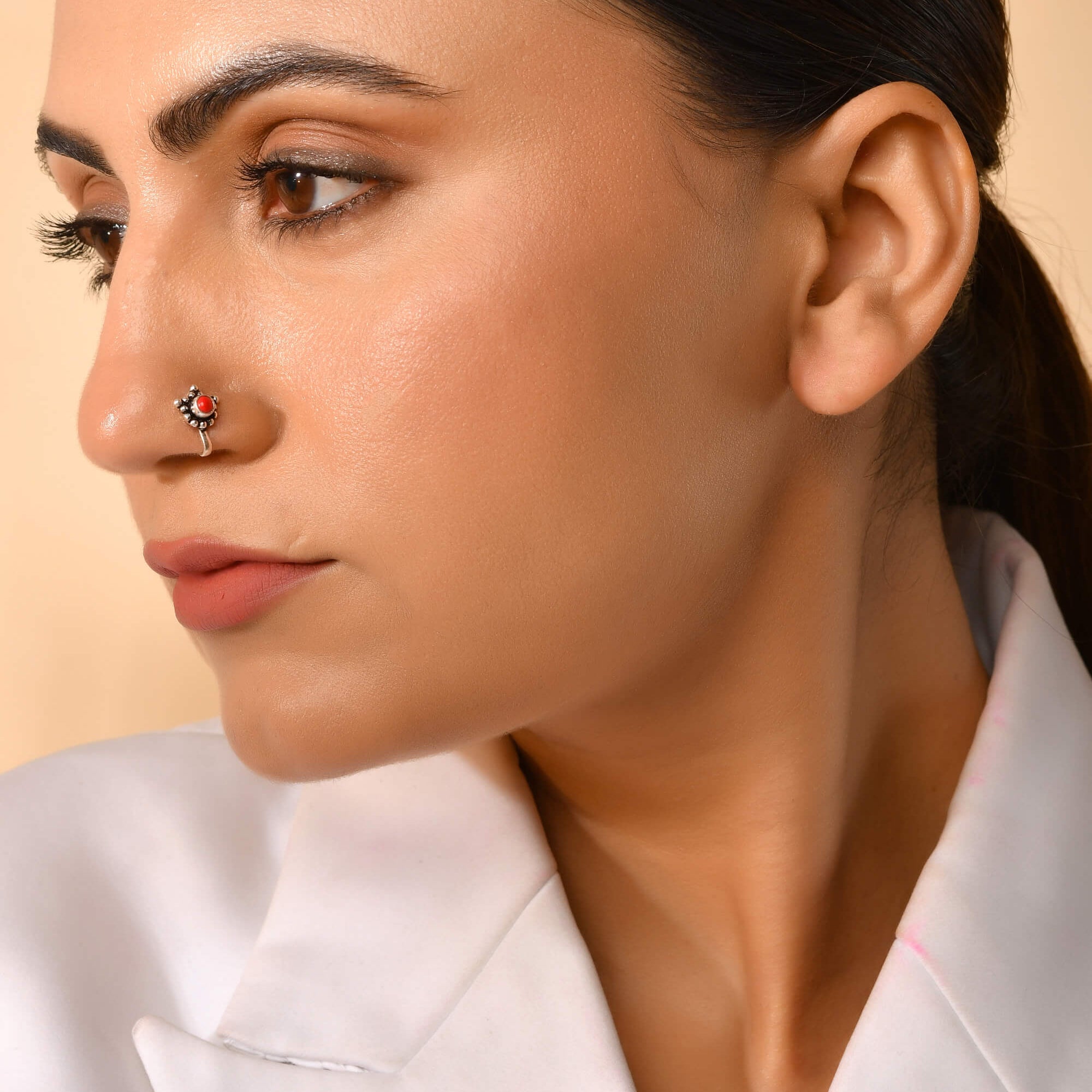 Laal Silver Nath - 925 Silver Jewellery Meera Jaipur