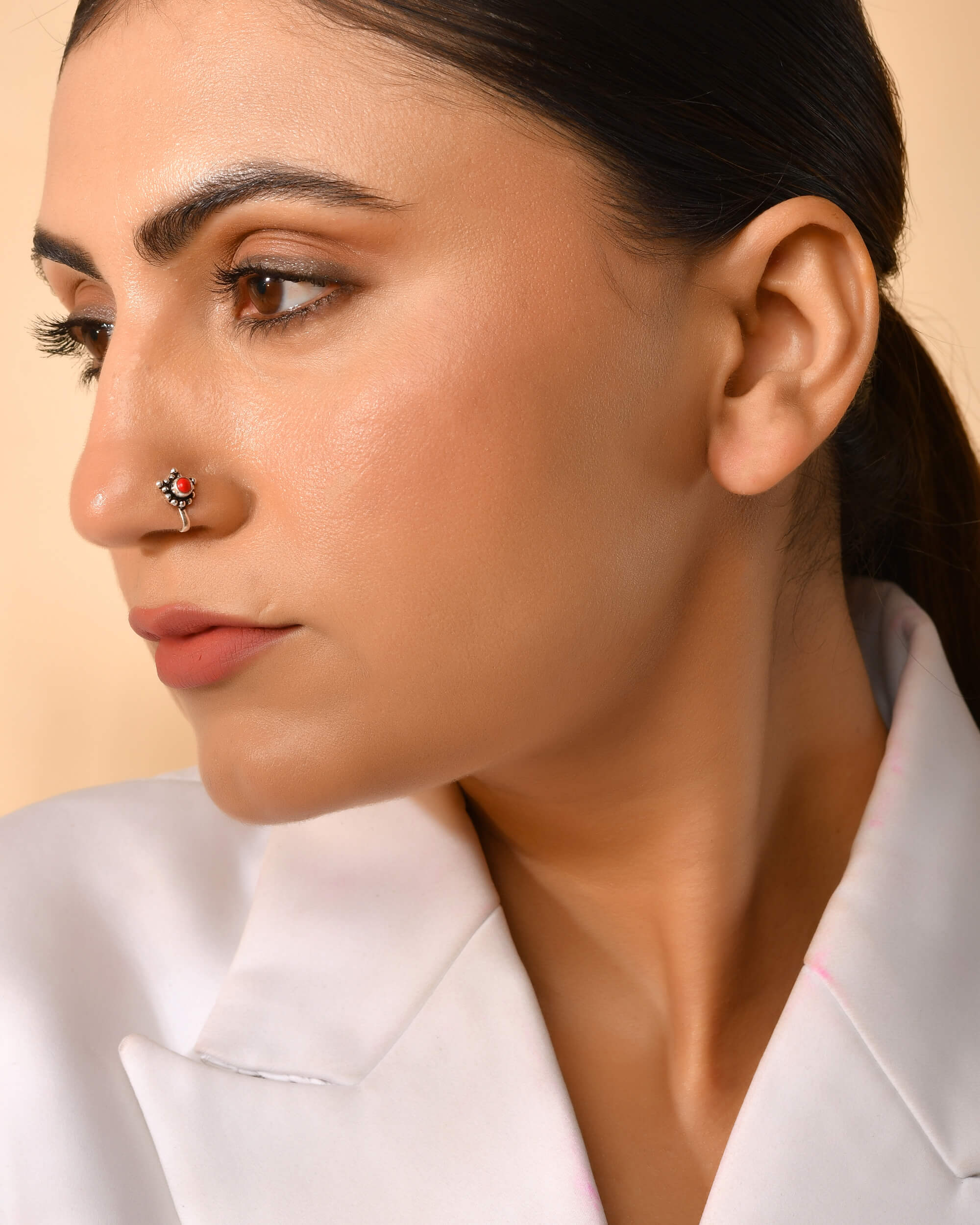 Laal Silver Nath - 925 Silver Jewellery Meera Jaipur