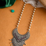 Tilaka long necklace - 925 Silver Jewellery Meera Jaipur