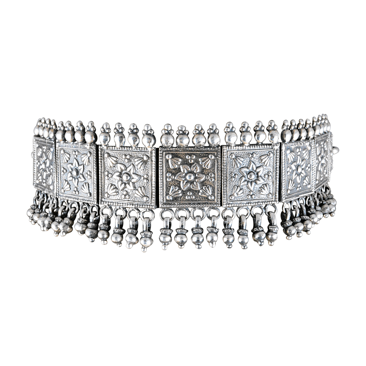 Rangoli Tribal Choker - 925 Silver Jewellery Meera Jaipur