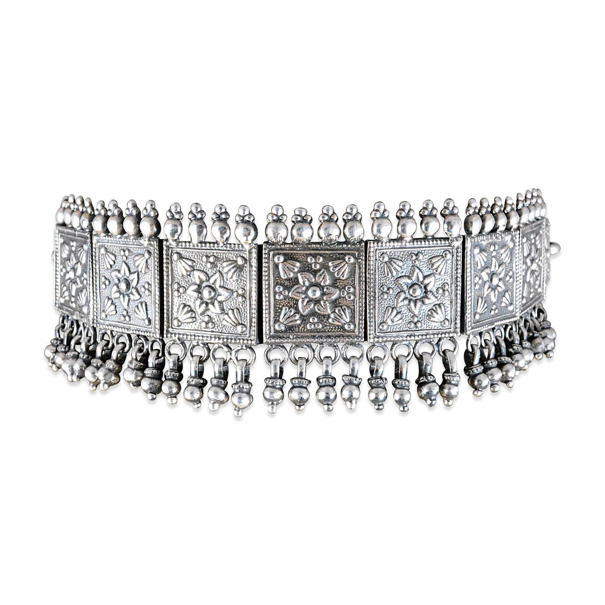 Rangoli Tribal Choker - 925 Silver Jewellery Meera Jaipur
