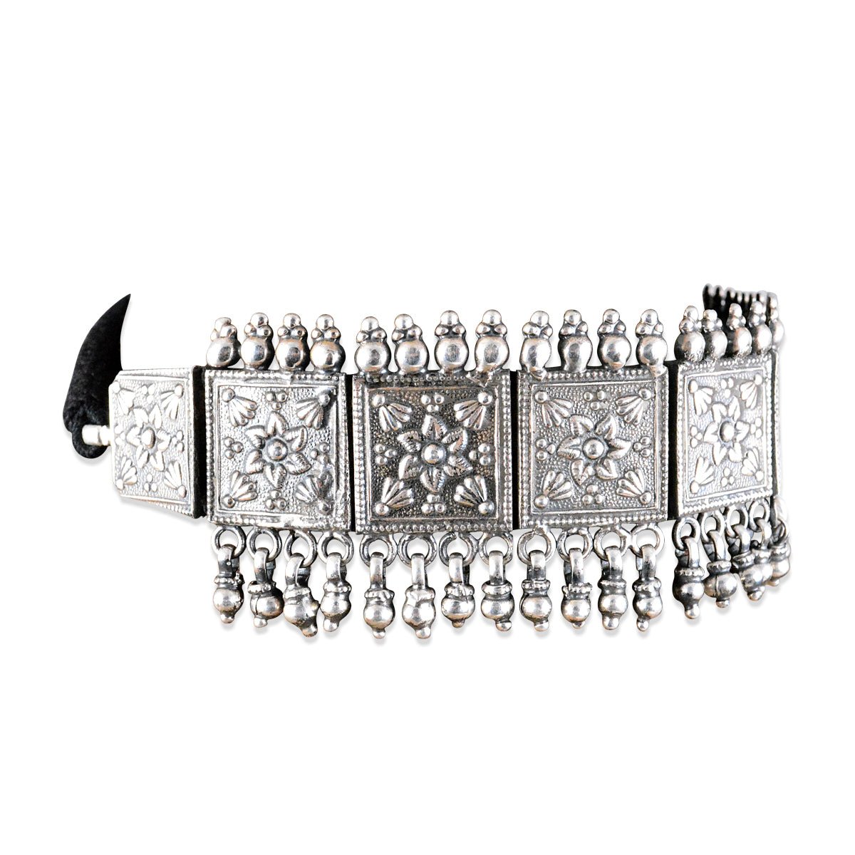 Rangoli Tribal Choker - 925 Silver Jewellery Meera Jaipur