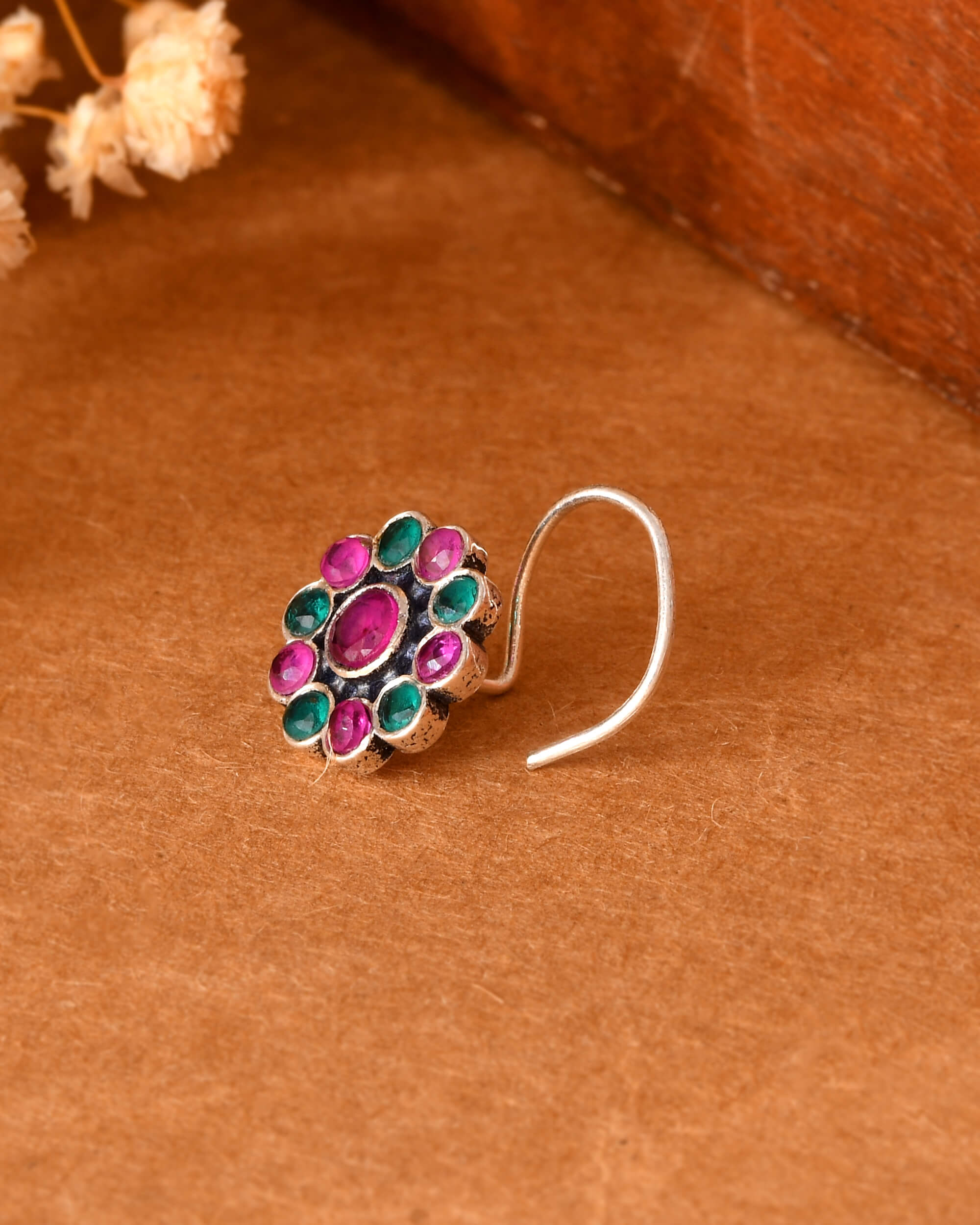 Gulabi Silver Nath - 925 Silver Jewellery Meera Jaipur