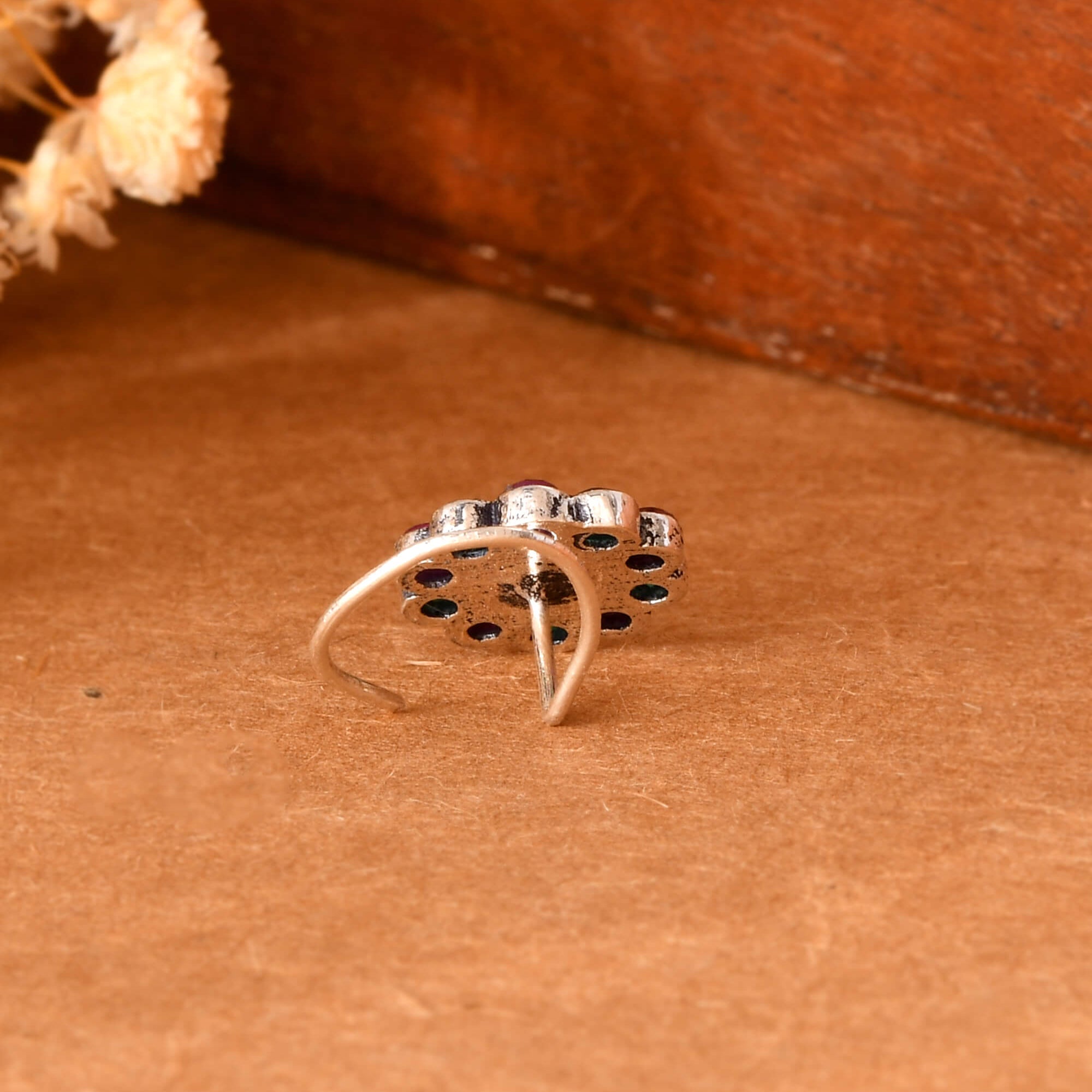 Gulabi Silver Nath - 925 Silver Jewellery Meera Jaipur