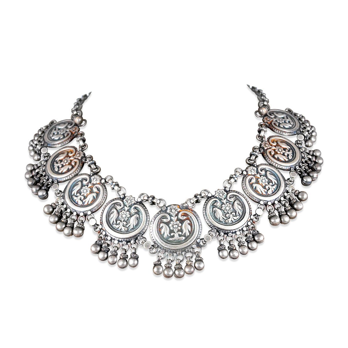 Mayuri Tribal Necklace - 925 Silver Jewellery Meera Jaipur