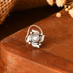 Floral Nose Pin - 925 Silver Jewellery Meera Jaipur