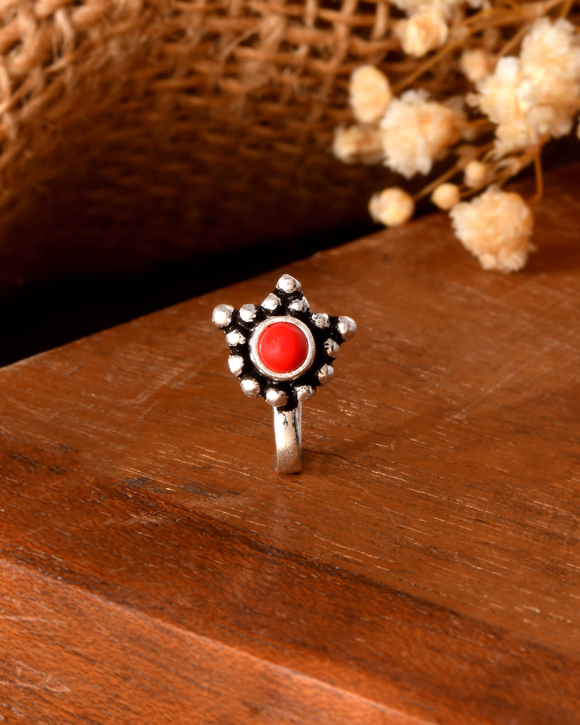 Laal Silver Nath - 925 Silver Jewellery Meera Jaipur