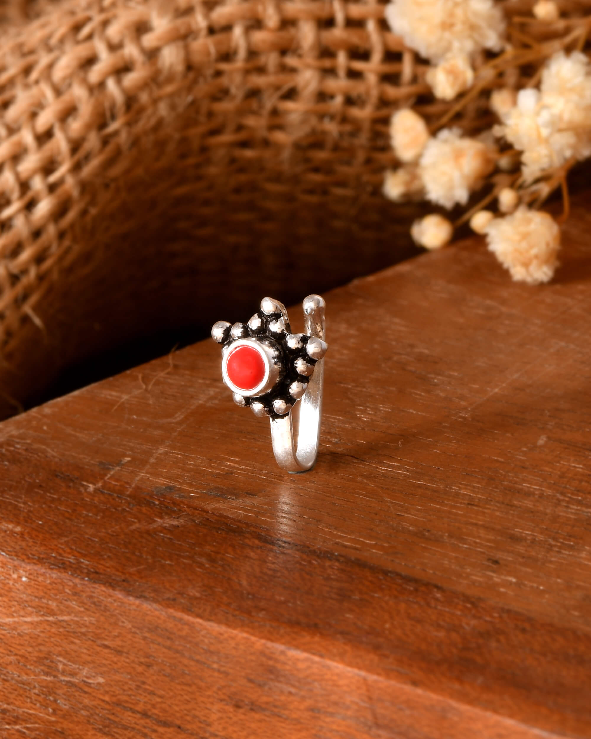 Laal Silver Nath - 925 Silver Jewellery Meera Jaipur
