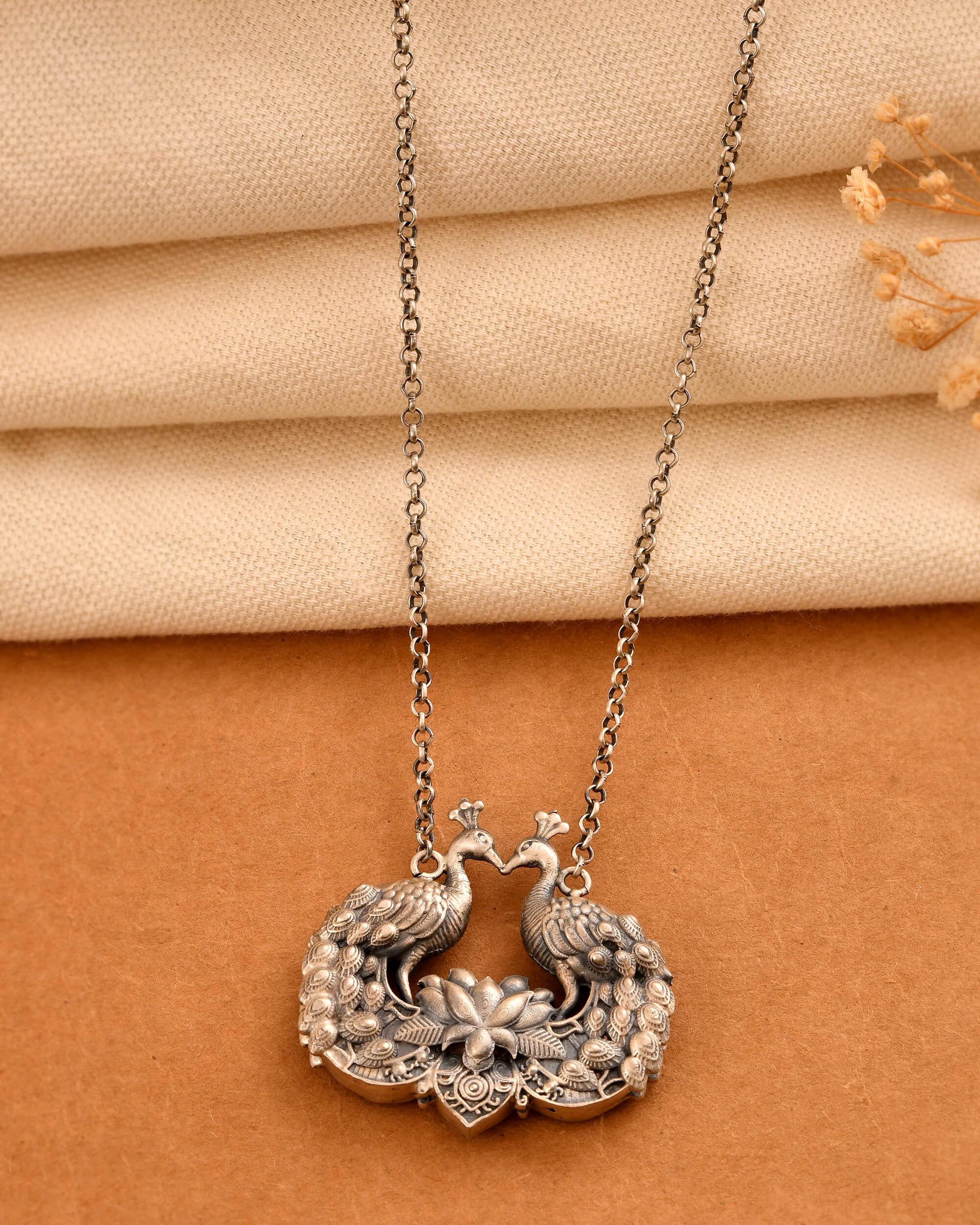 Raj Mayur Necklace - 925 Silver Jewellery Meera Jaipur