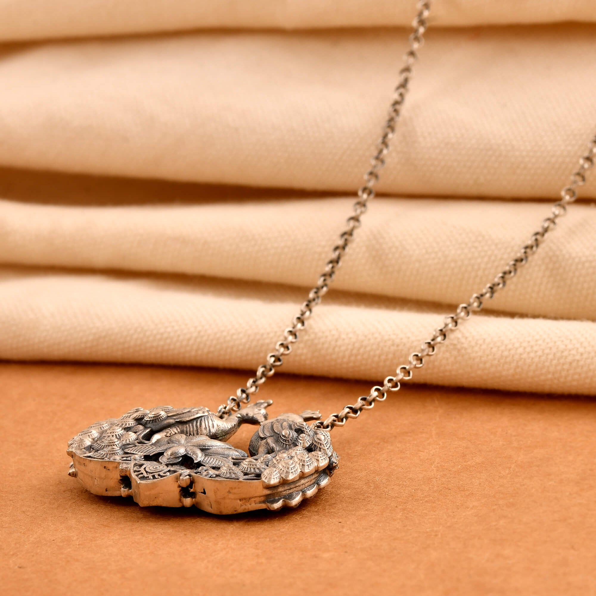 Raj Mayur Necklace - 925 Silver Jewellery Meera Jaipur