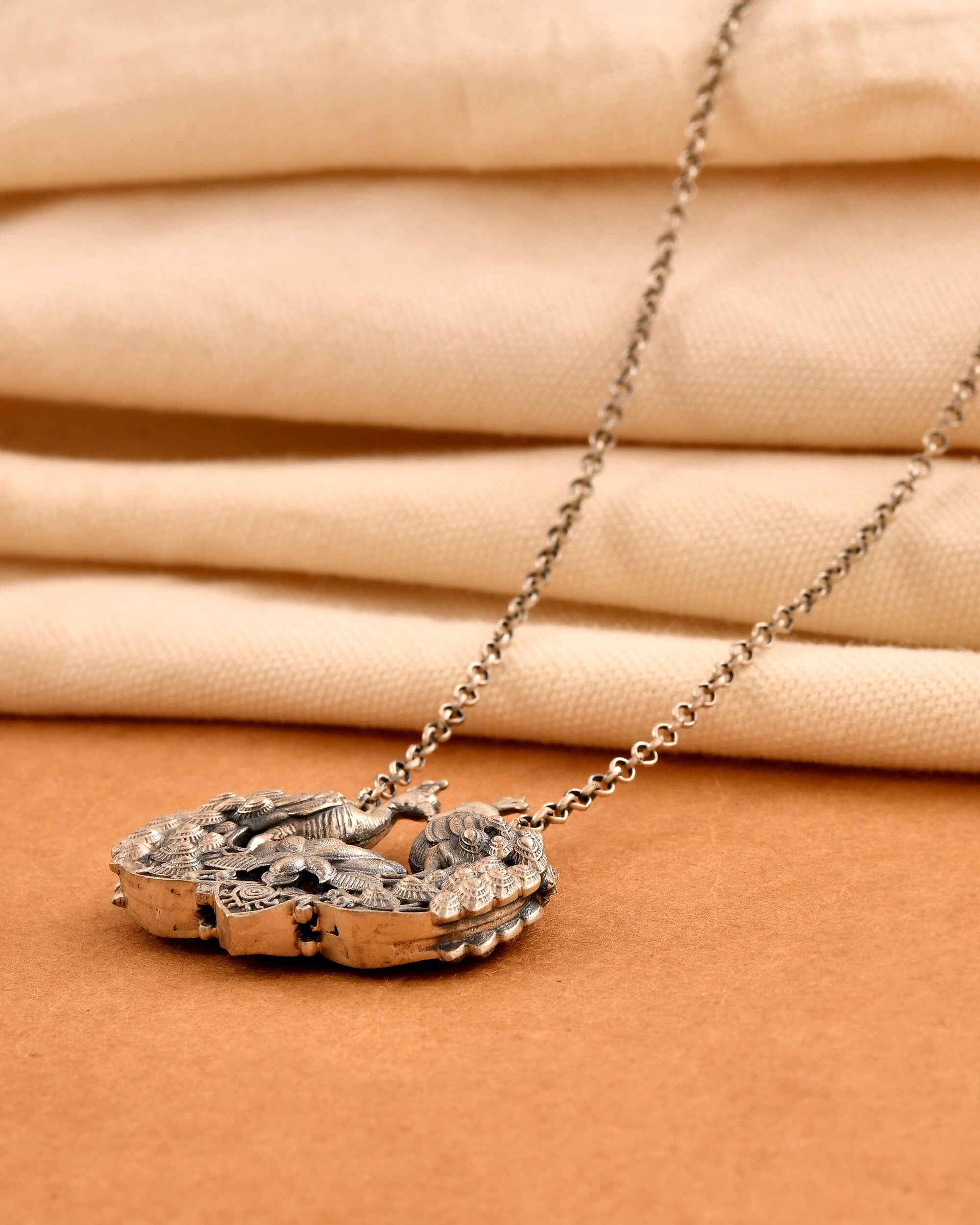 Raj Mayur Necklace - 925 Silver Jewellery Meera Jaipur