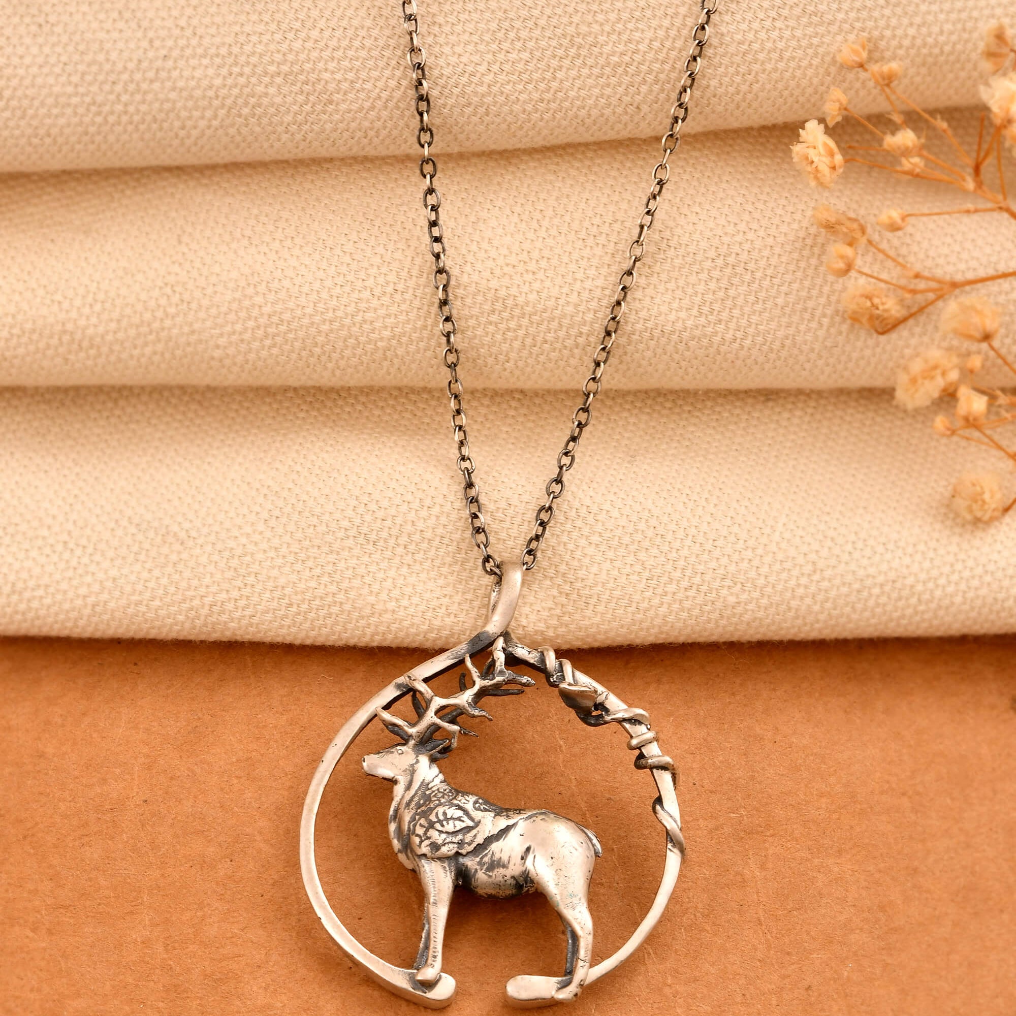 Deer Pendant - 925 Silver Jewellery Meera Jaipur
