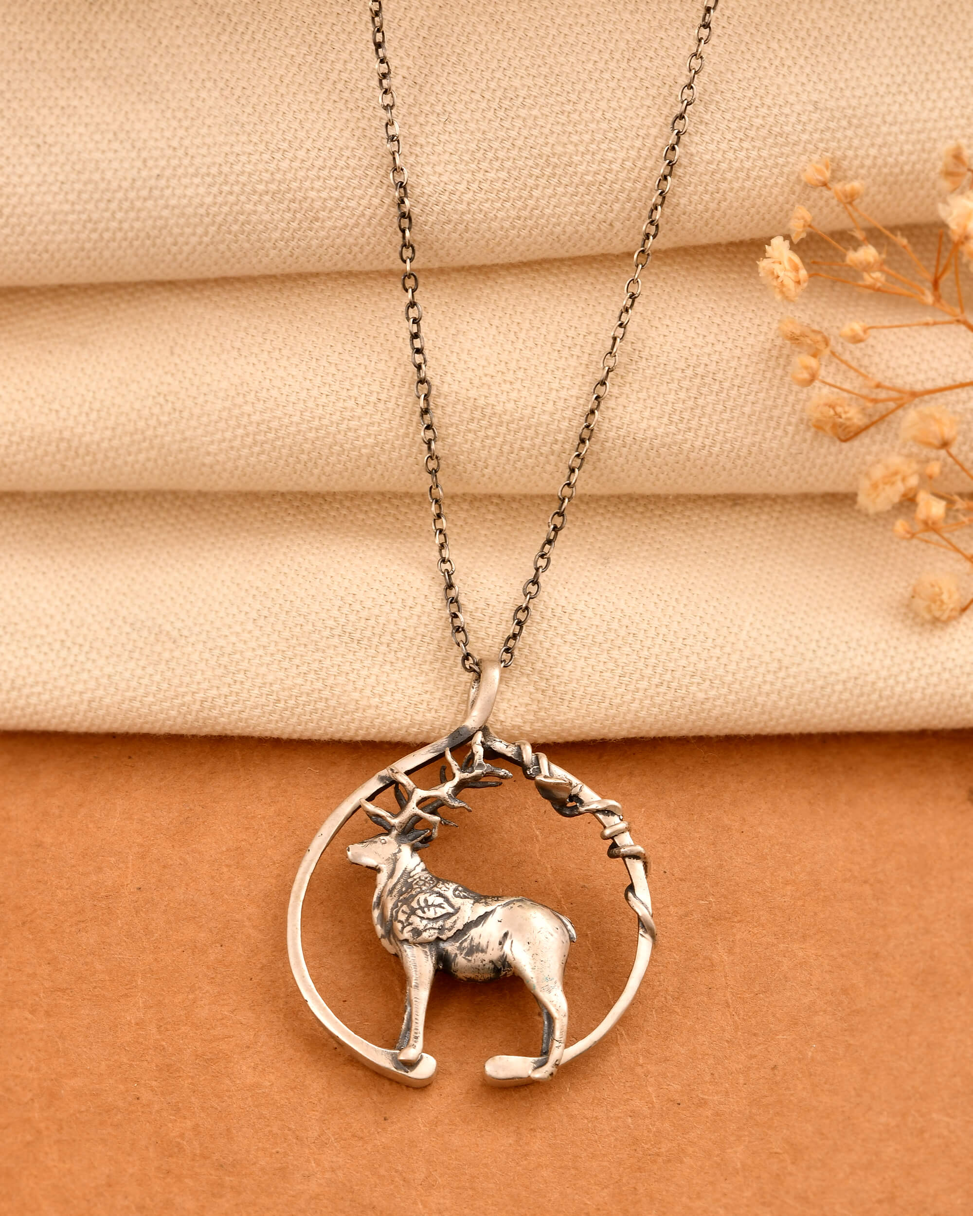 Deer Pendant - 925 Silver Jewellery Meera Jaipur