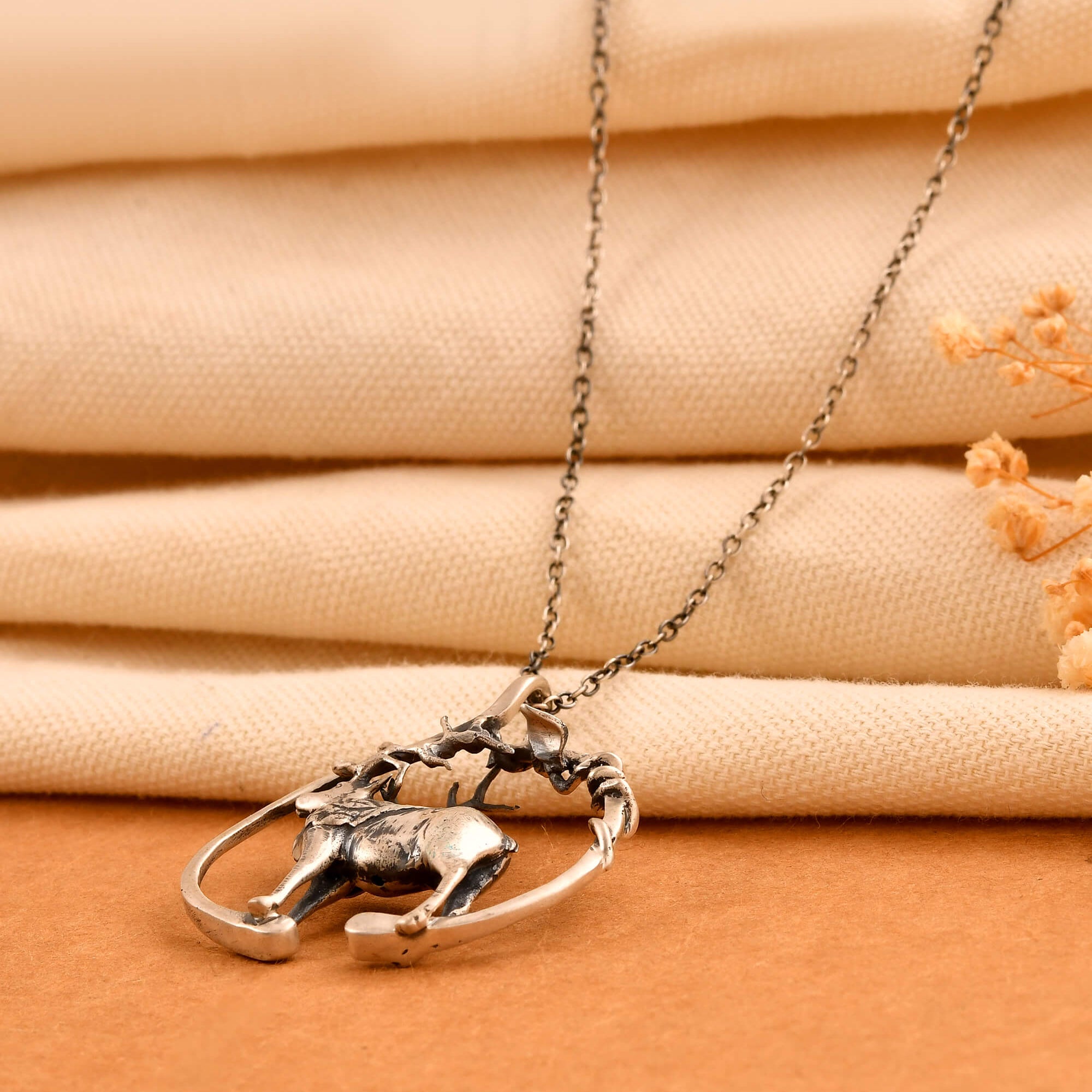 Deer Pendant - 925 Silver Jewellery Meera Jaipur