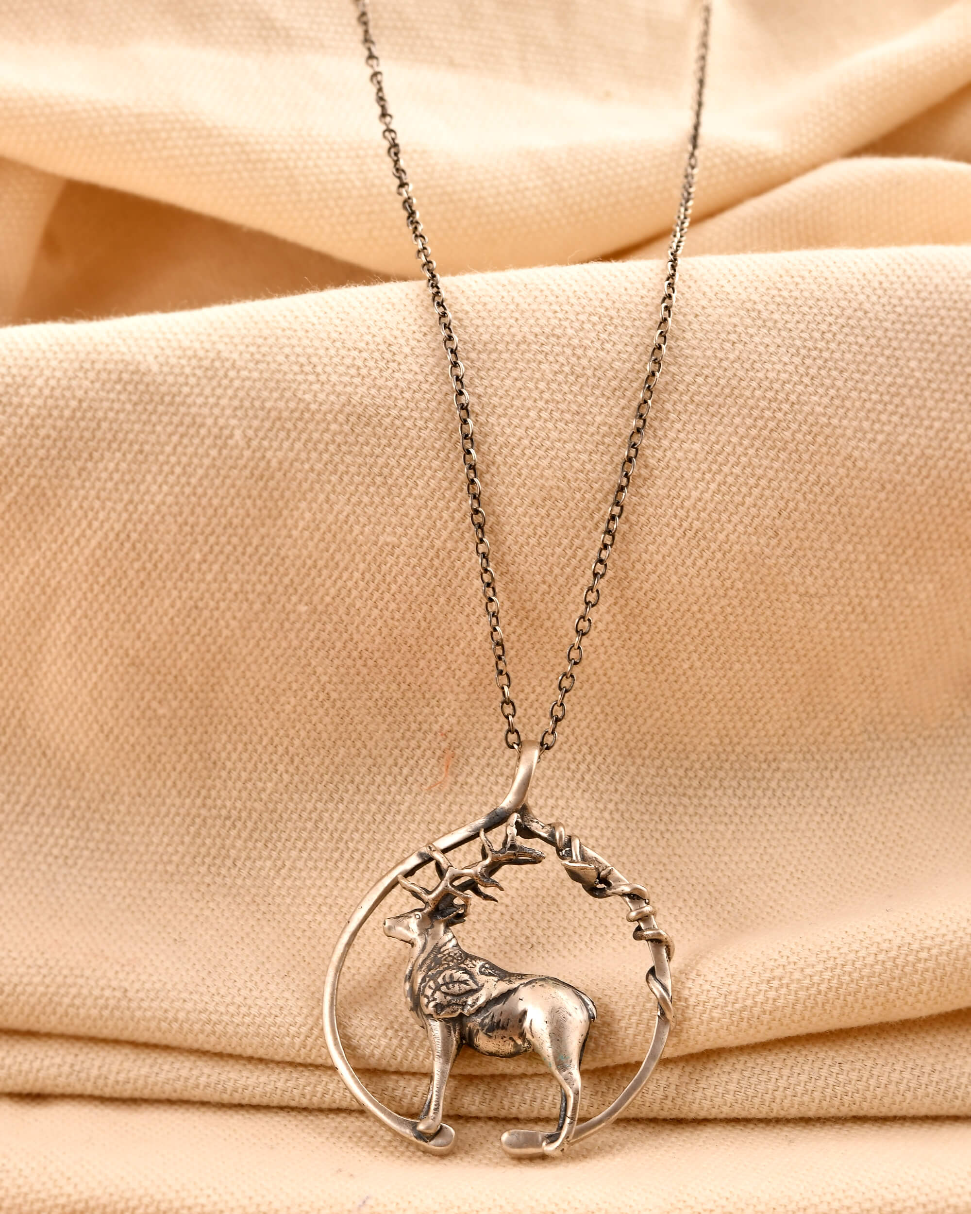 Deer Pendant - 925 Silver Jewellery Meera Jaipur