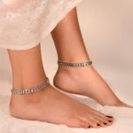 Chakri Silver Anklet - 925 Silver Jewellery Meera Jaipur