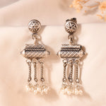 Silver Pearl Drop Choker Earring - 925 Silver Jewellery Meera Jaipur