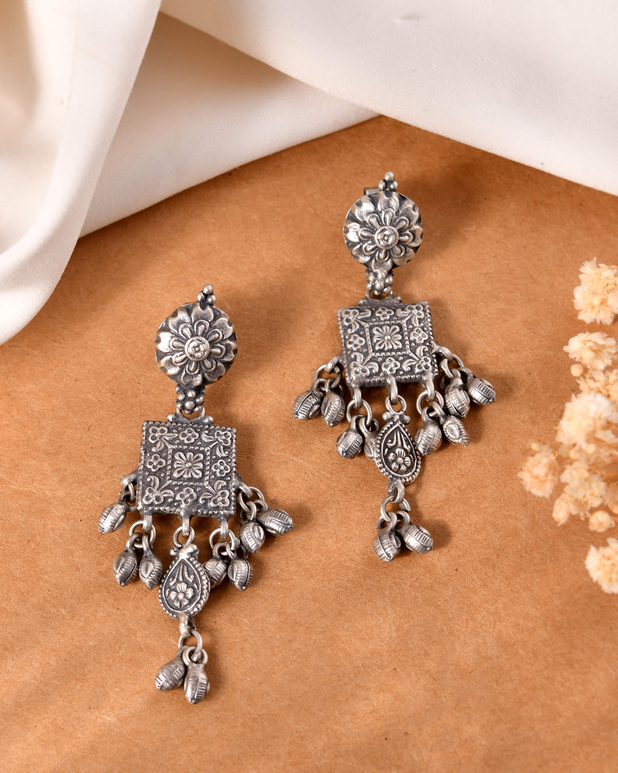 Firang Silver Earrings - 925 Silver Jewellery Meera Jaipur