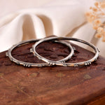 Minimal Silver Bangles chudi - 925 Silver Jewellery Meera Jaipur