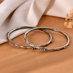 Minimal Silver Bangles chudi - 925 Silver Jewellery Meera Jaipur