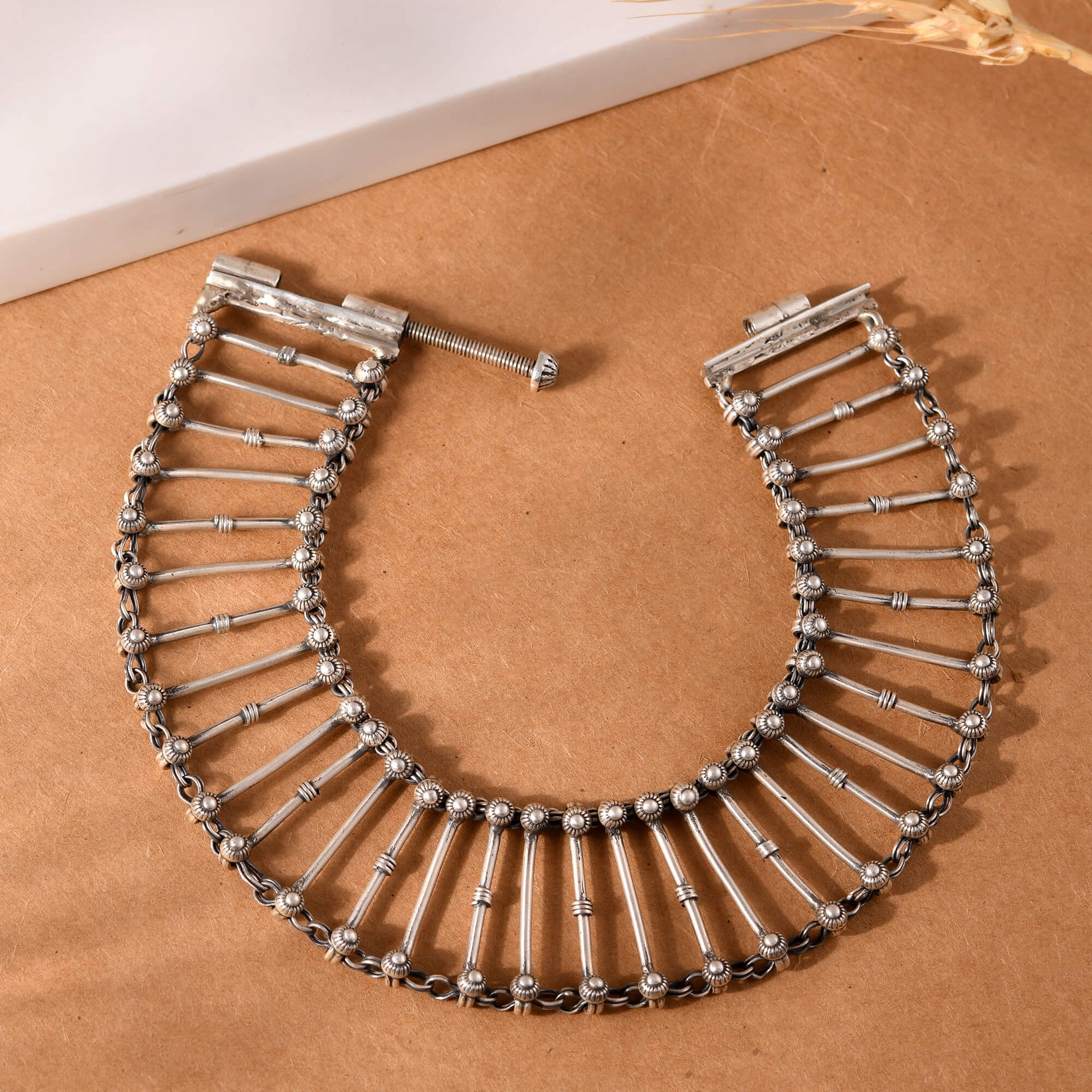 Rivaaz Tribal Silver Anklet - 925 Silver Jewellery Meera Jaipur