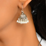 Bhabhi Silver Lumba Rakhi and Jhumki